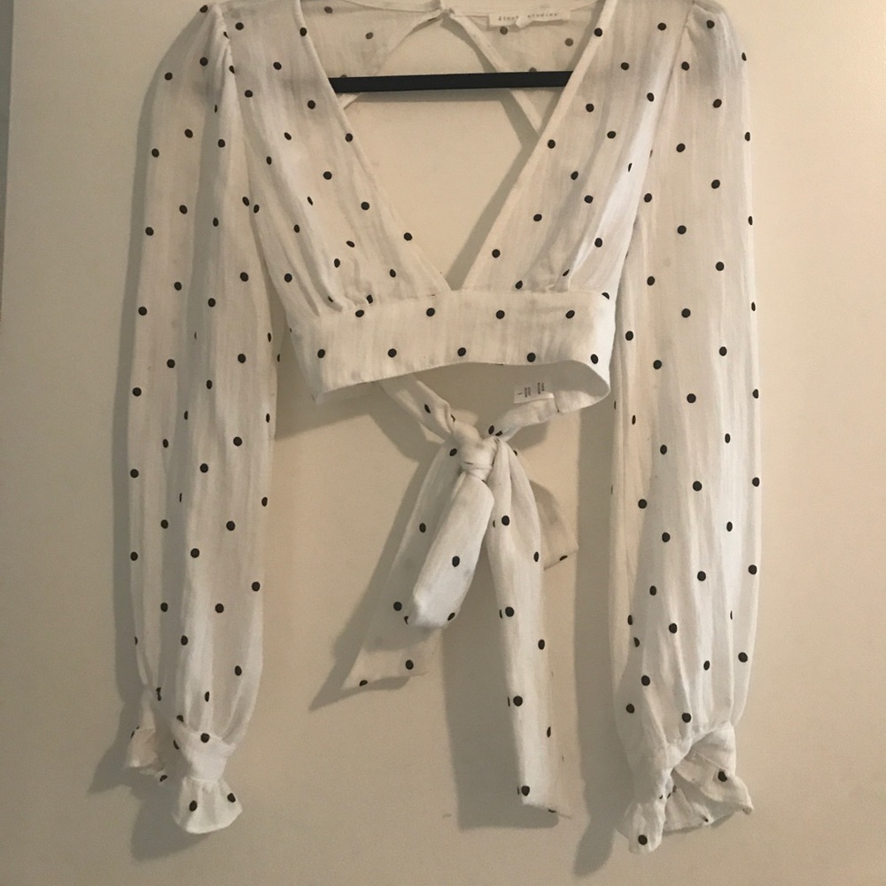 Cropped polka dot top